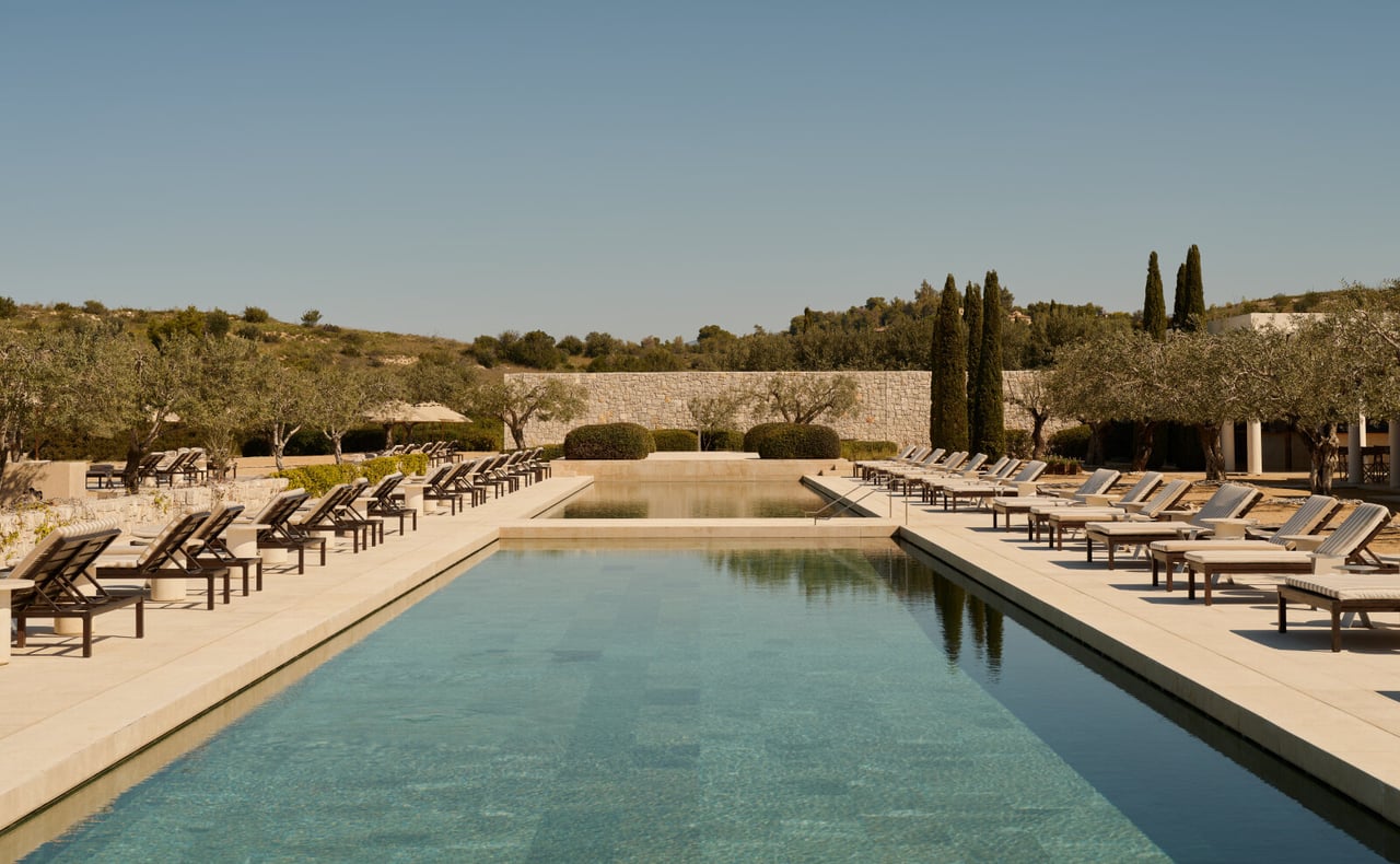 Amanzoe's beach club on the Greek Peloponnese coast - Aman, Luxe Digital