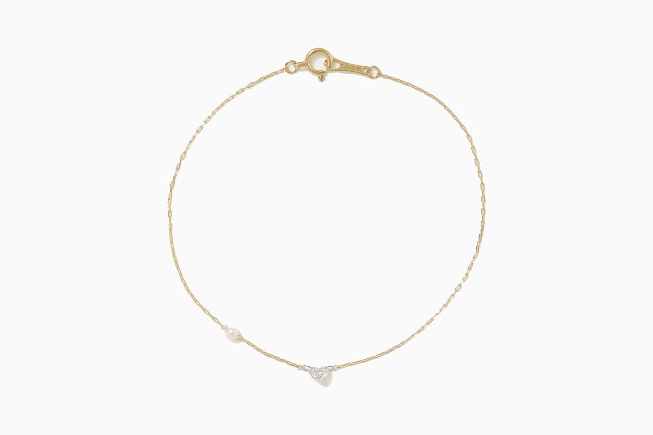 best bracelets women mizuki 14 karat gold pearl and diamond bracelet review - Luxe Digital