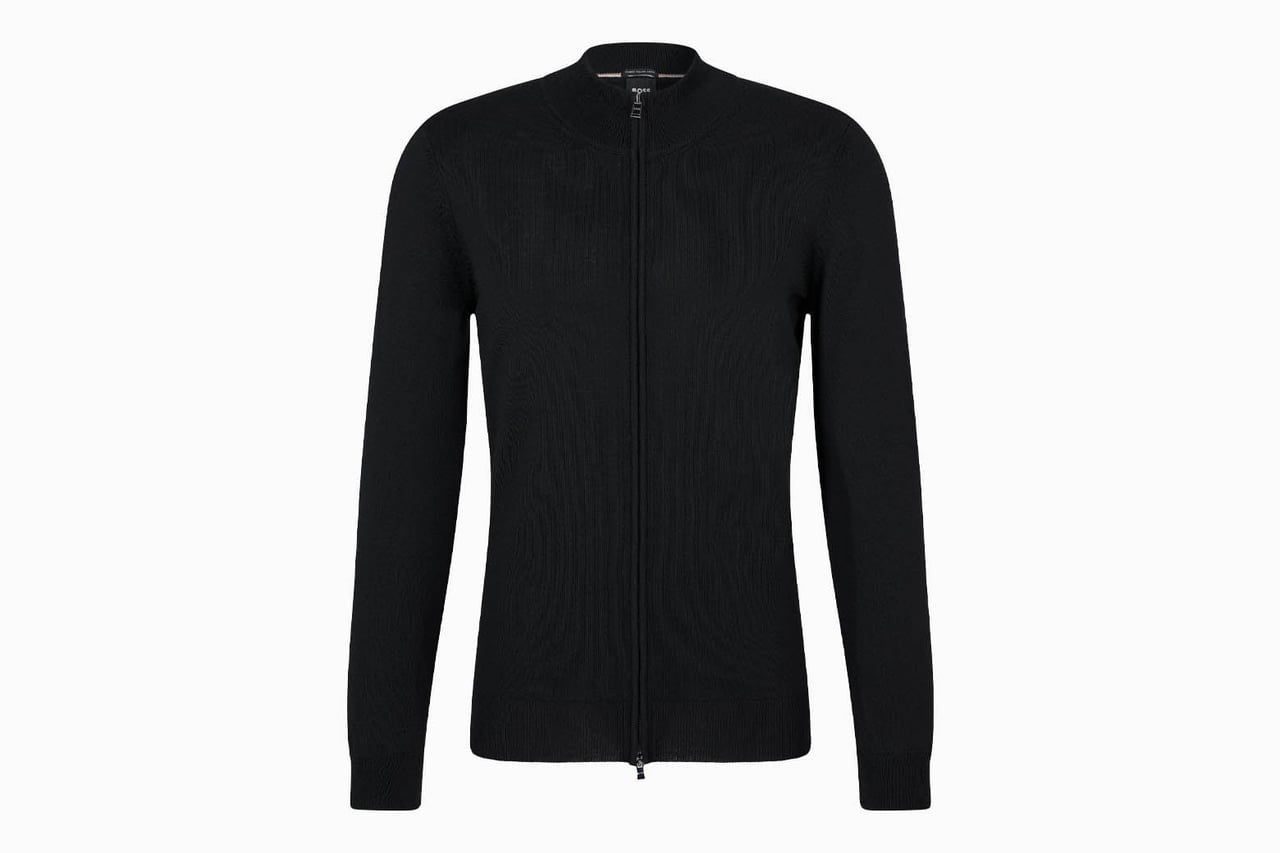 best cardigan sweaters men hugo boss virgin wool review - Luxe Digital