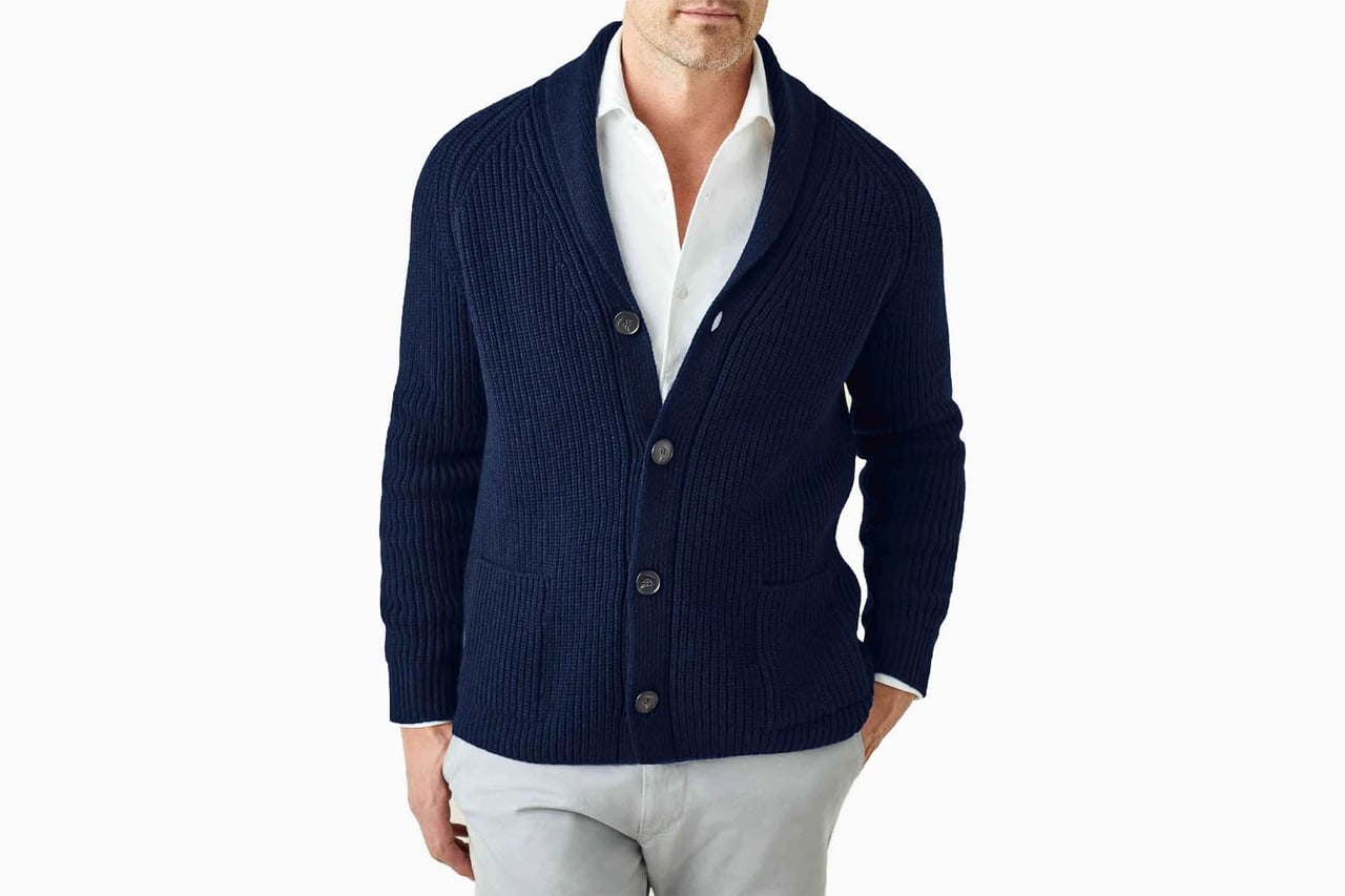 best cardigan sweaters men luca faloni chunky knit review - Luxe Digital