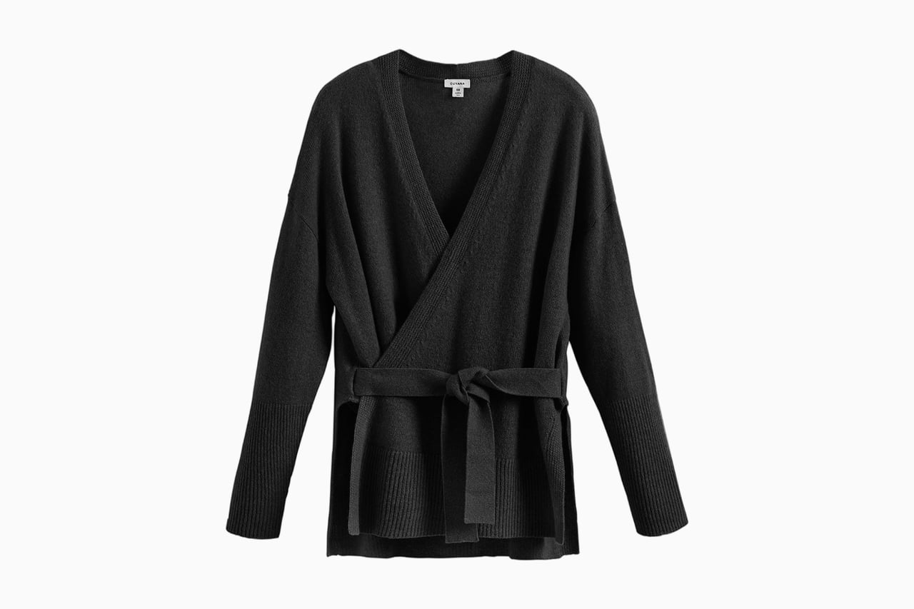 best cardigans women cuyana cashmere wrap sweater - Luxe Digital