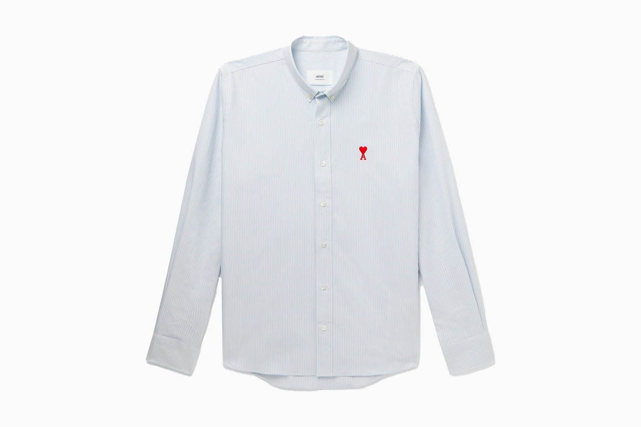 best casual shirts men ami paris oxford shirt - Luxe Digital