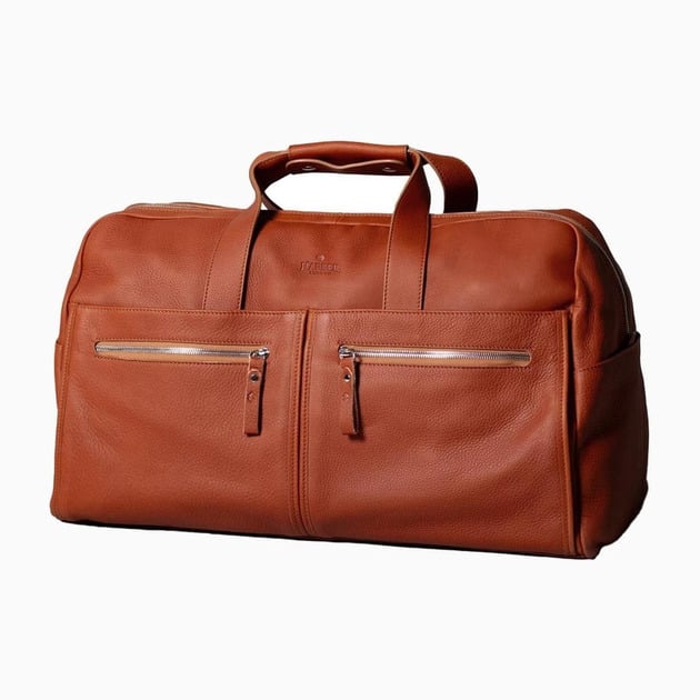 Harber London leather Weekender duffel bag