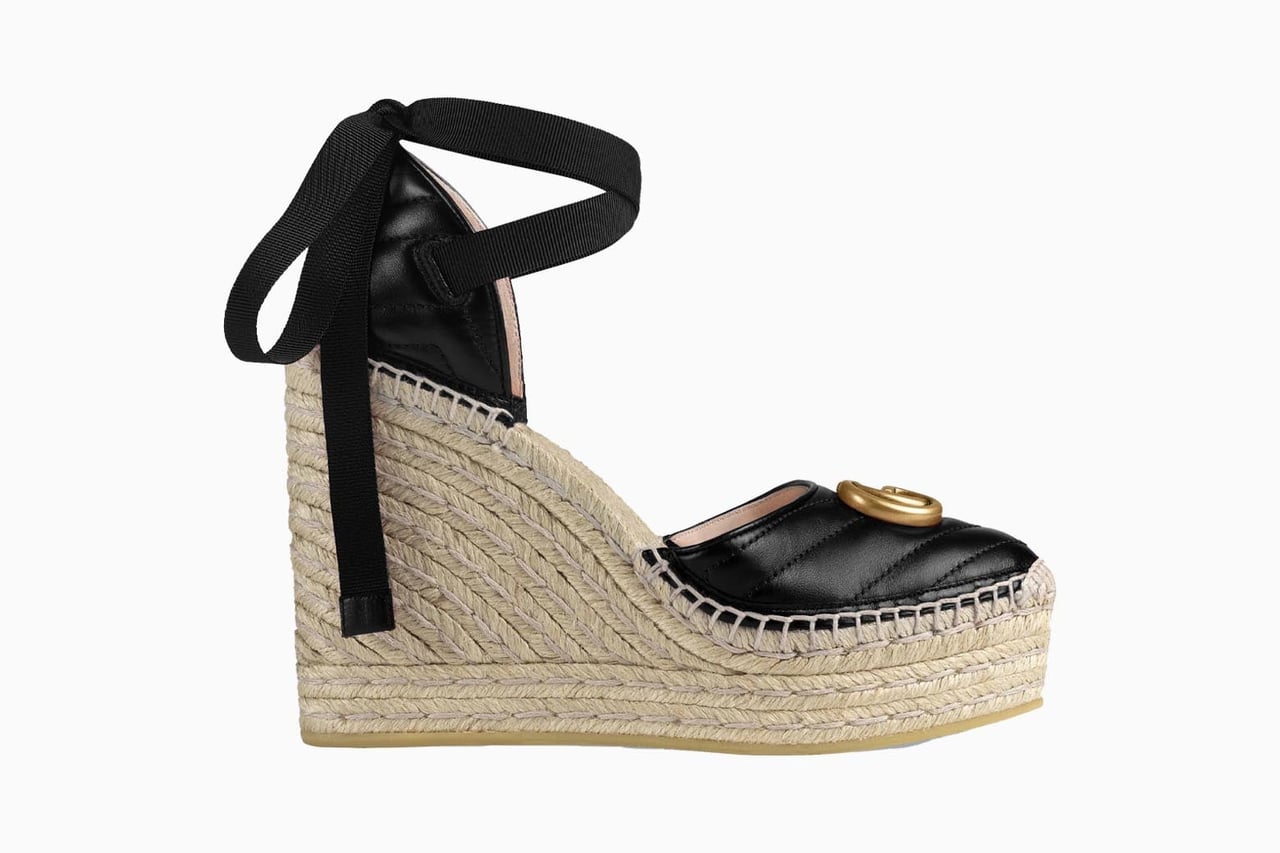 best espadrilles women gucci leather platform - Luxe Digital