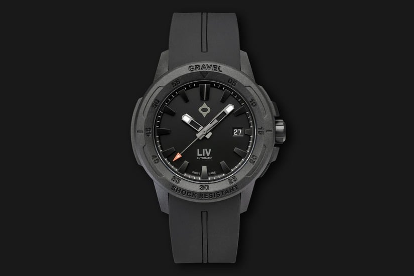 best field watch LIV Gravel 001 Swiss automatic carbon case - Luxe Digital