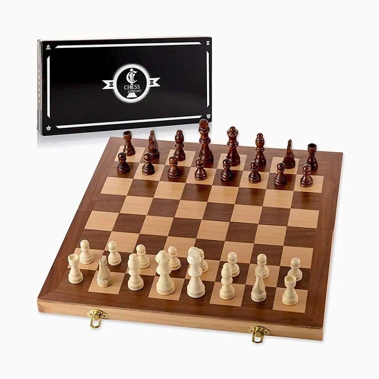 best gift for men wooden chess board - Luxe Digital