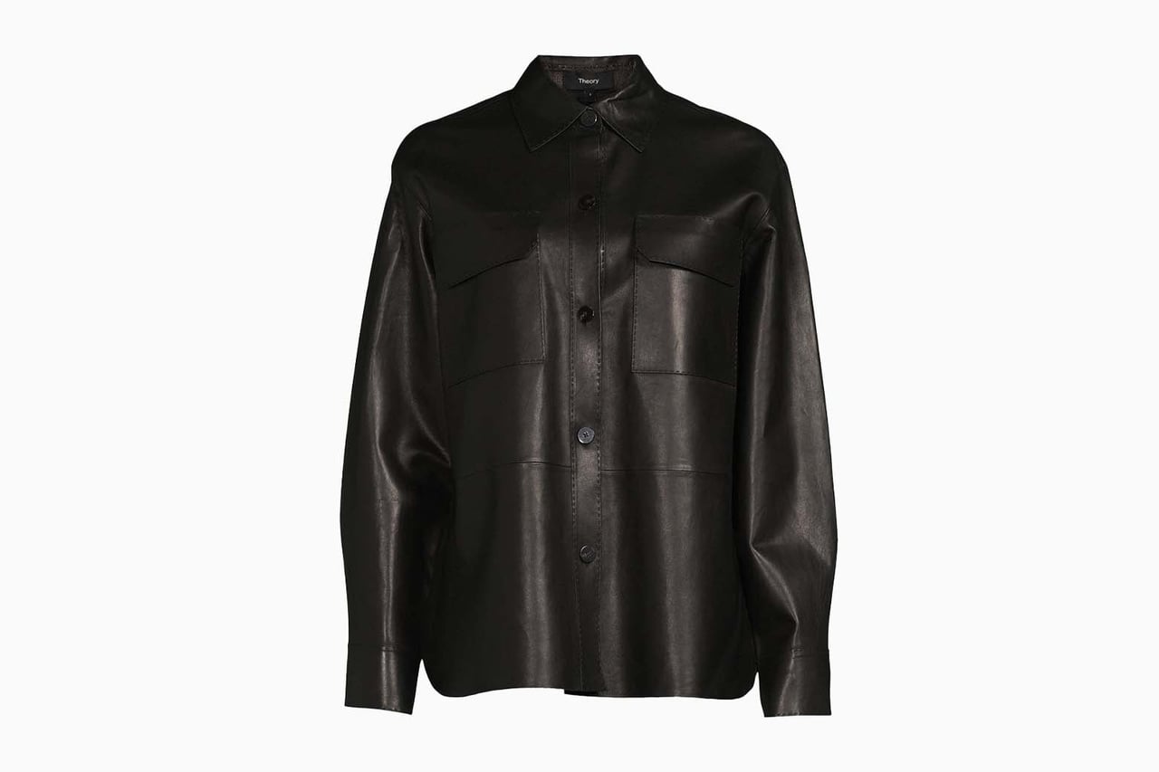 best leather jackets women theory review - Luxe Digital