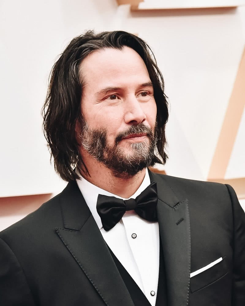 best long hairstyles men messy keanu reeves - Luxe Digital
