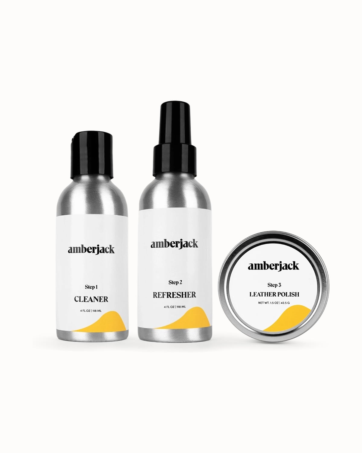 Amberjack shoe care kit with cleaner, refresher and leather polish - Luxe Digital