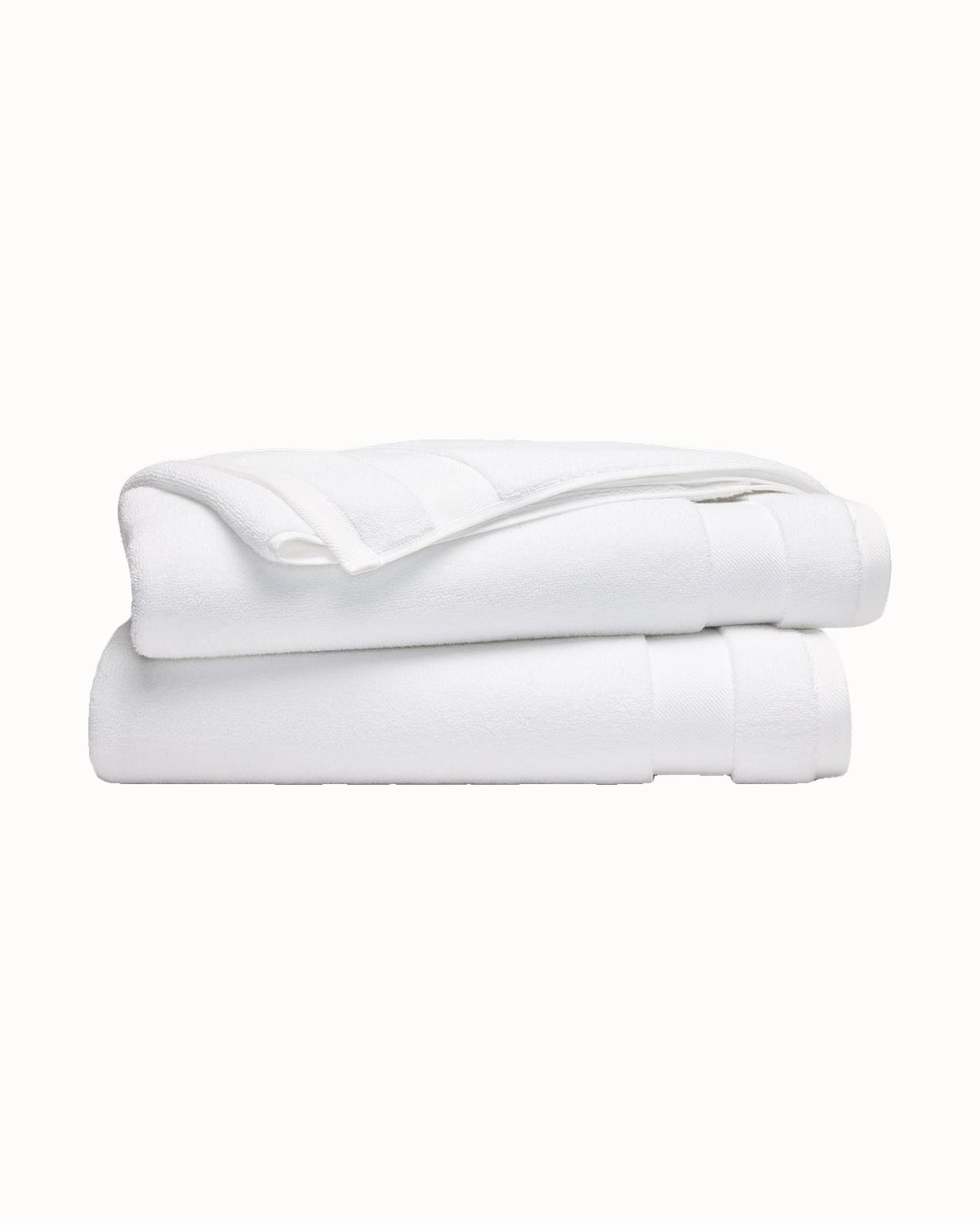 Brooklinen Super-Plush Turkish cotton bath towels folded - Luxe Digital