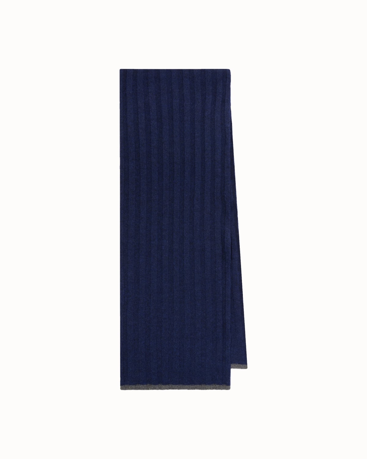 Brunello Cucinelli cashmere scarf in navy - Luxe Digital