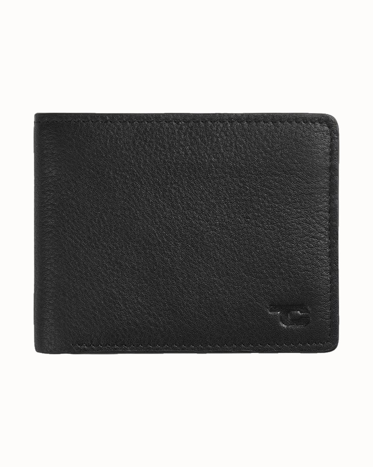 The Jacket Maker personalized leather bifold wallet in black - Luxe Digital
