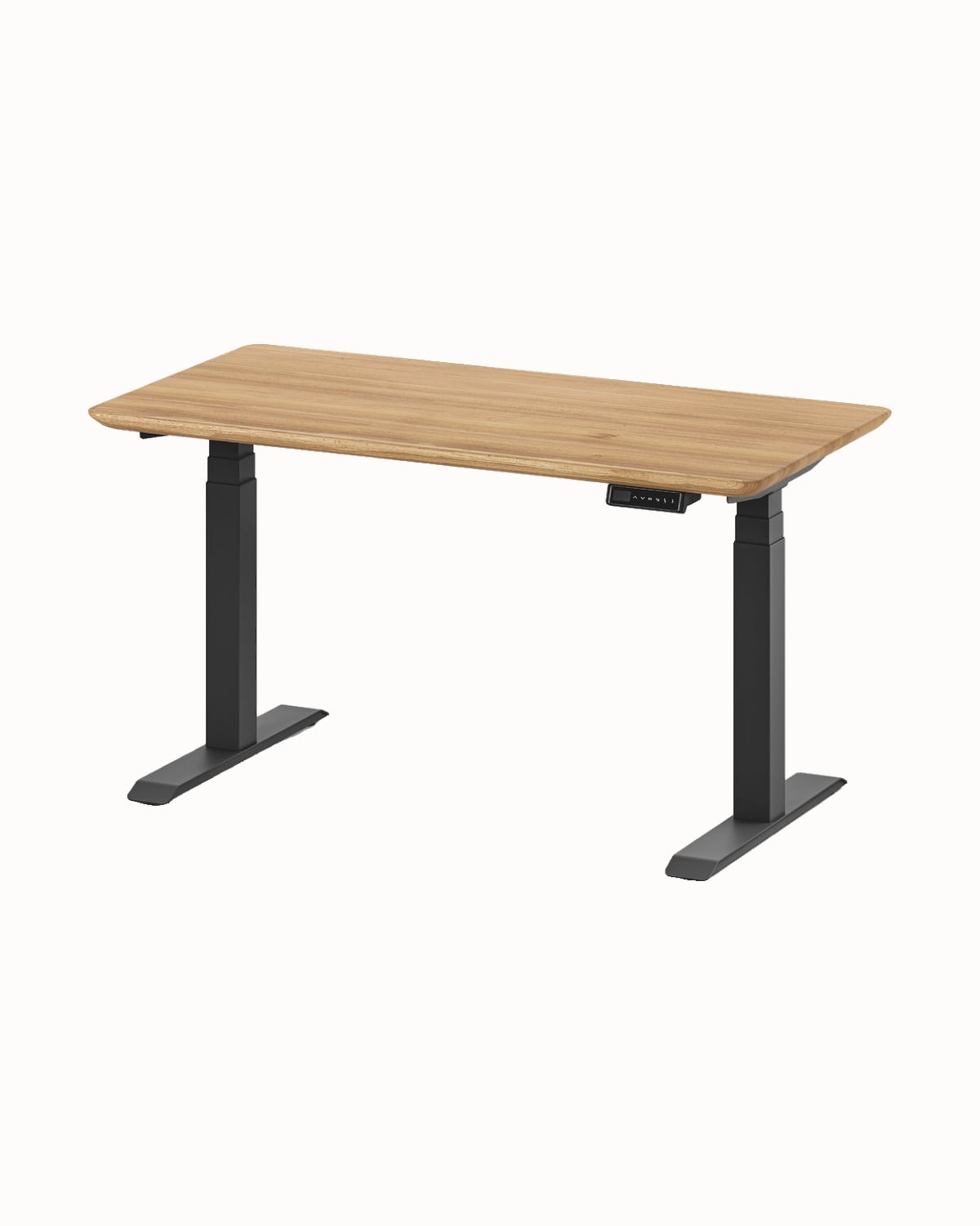 Oakywood standing desk with oak top - Luxe Digital