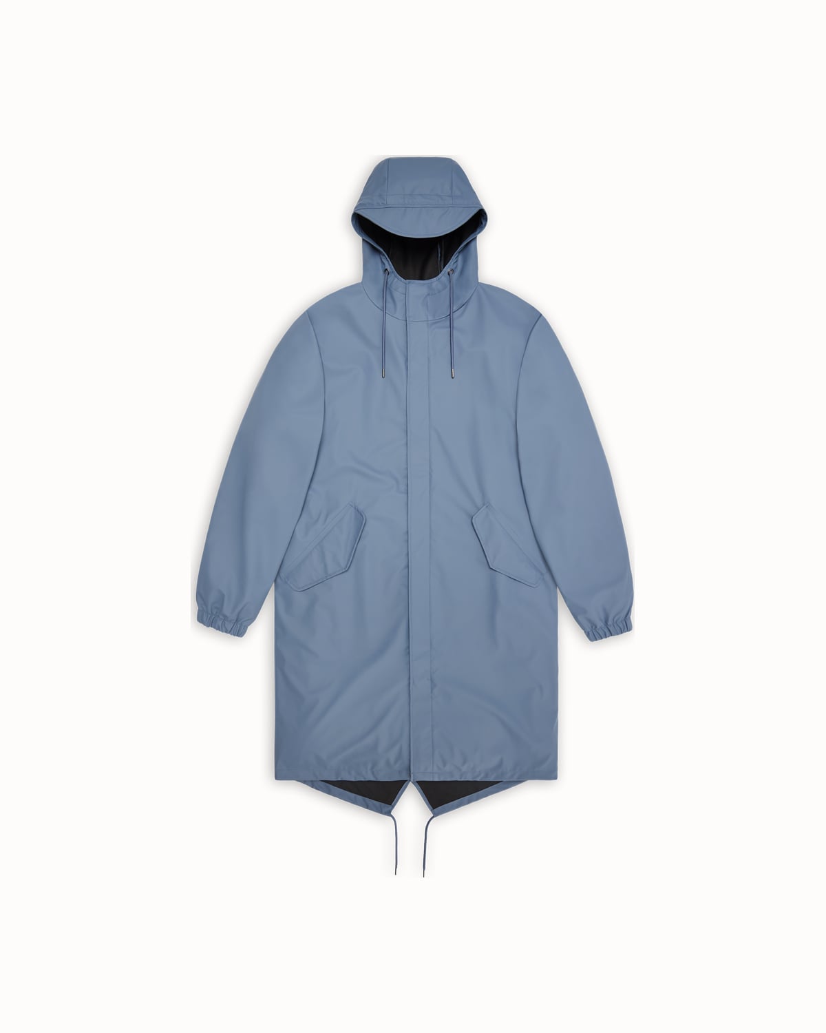 Rains Fishtail waterproof parka in blue - Luxe Digital