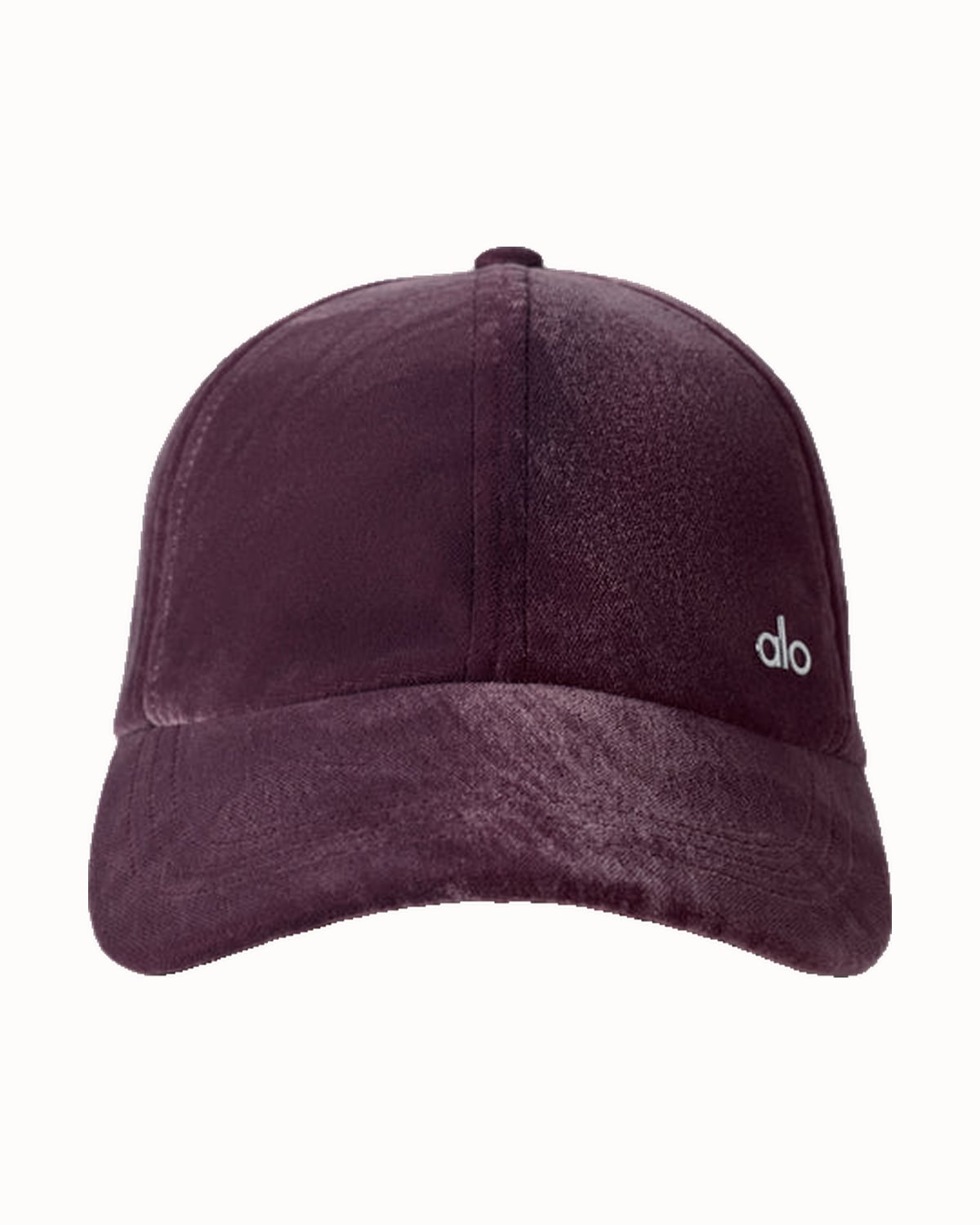 Alo Yoga Velvet Off-Duty Cap in burgundy velvet - Luxe Digital
