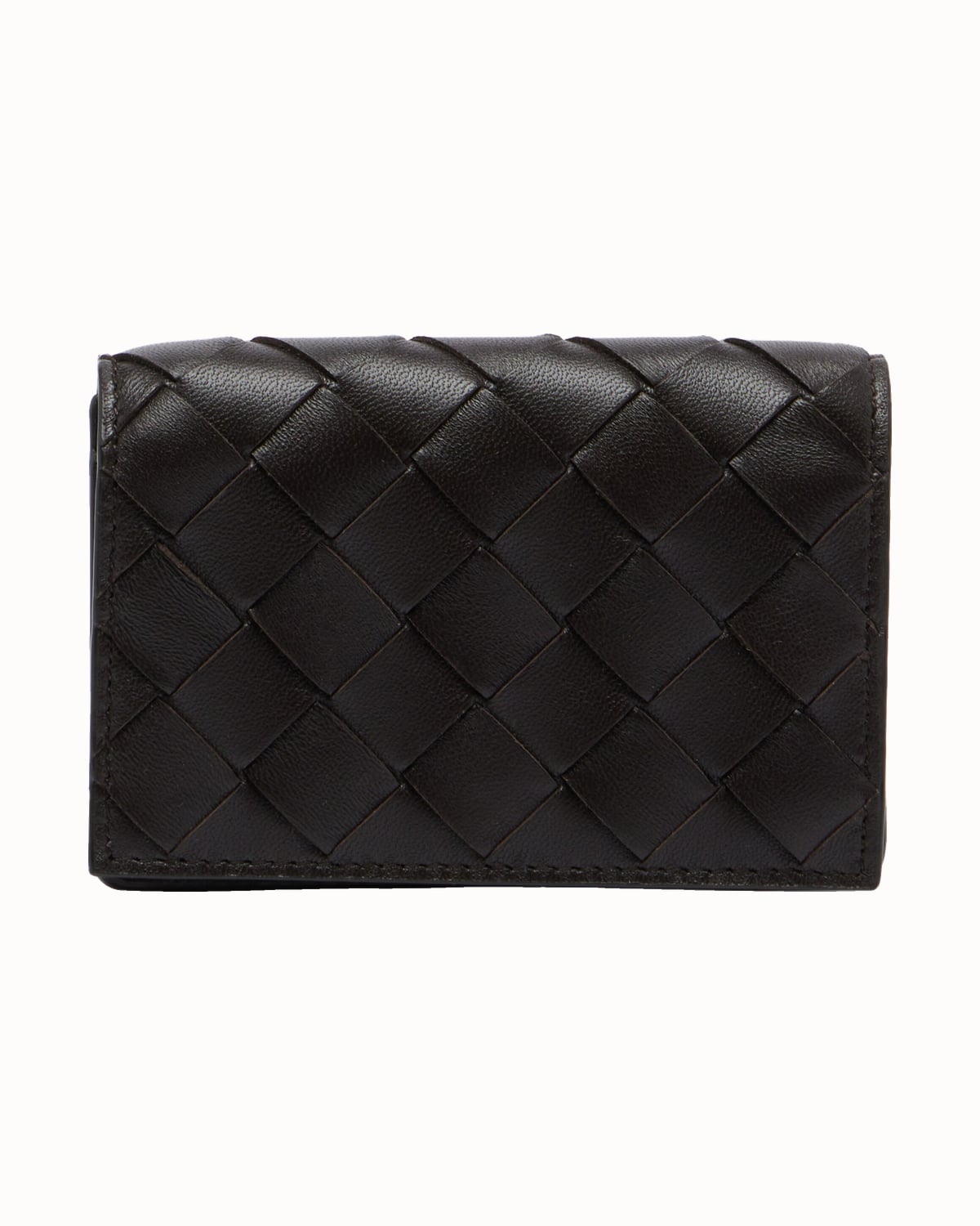 Bottega Veneta Intrecciato woven leather card holder - Luxe Digital