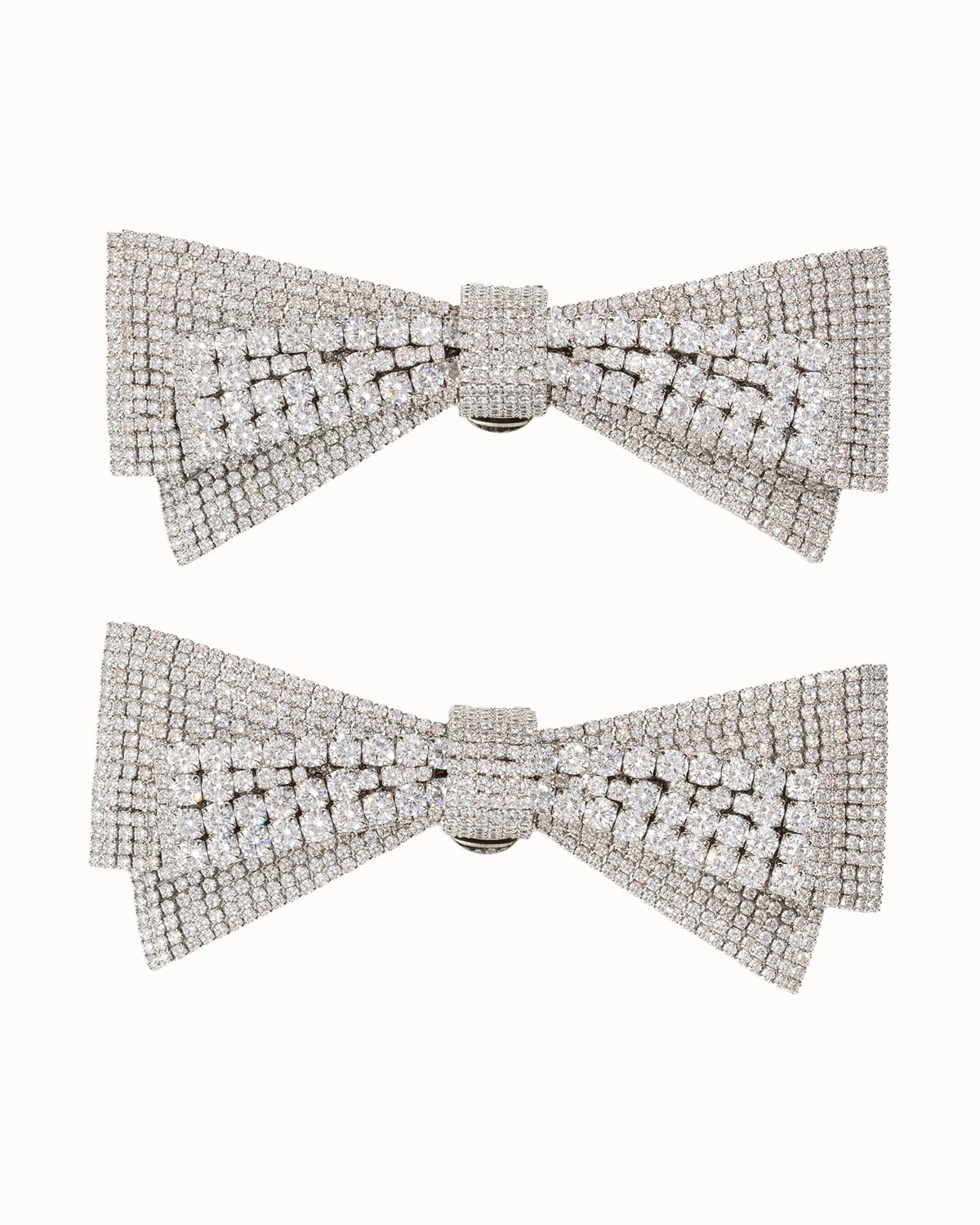 Emmy London Priscilla crystal bow shoe clips - Luxe Digital