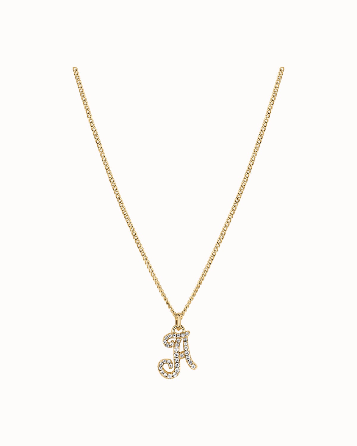 Gorjana Wilder Shimmer initial necklace in gold - Luxe Digital