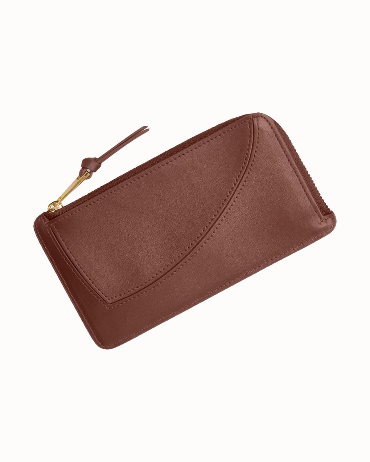 KAAI Rebel zip cardholder in chestnut brown - Luxe Digital