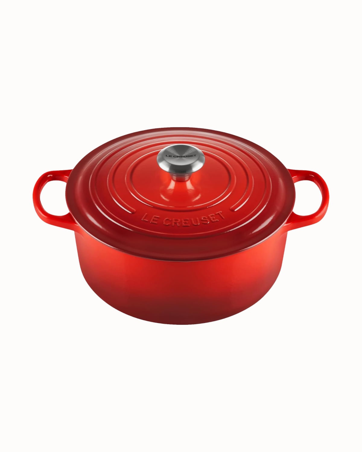 Le Creuset round Dutch oven in cerise red - Luxe Digital