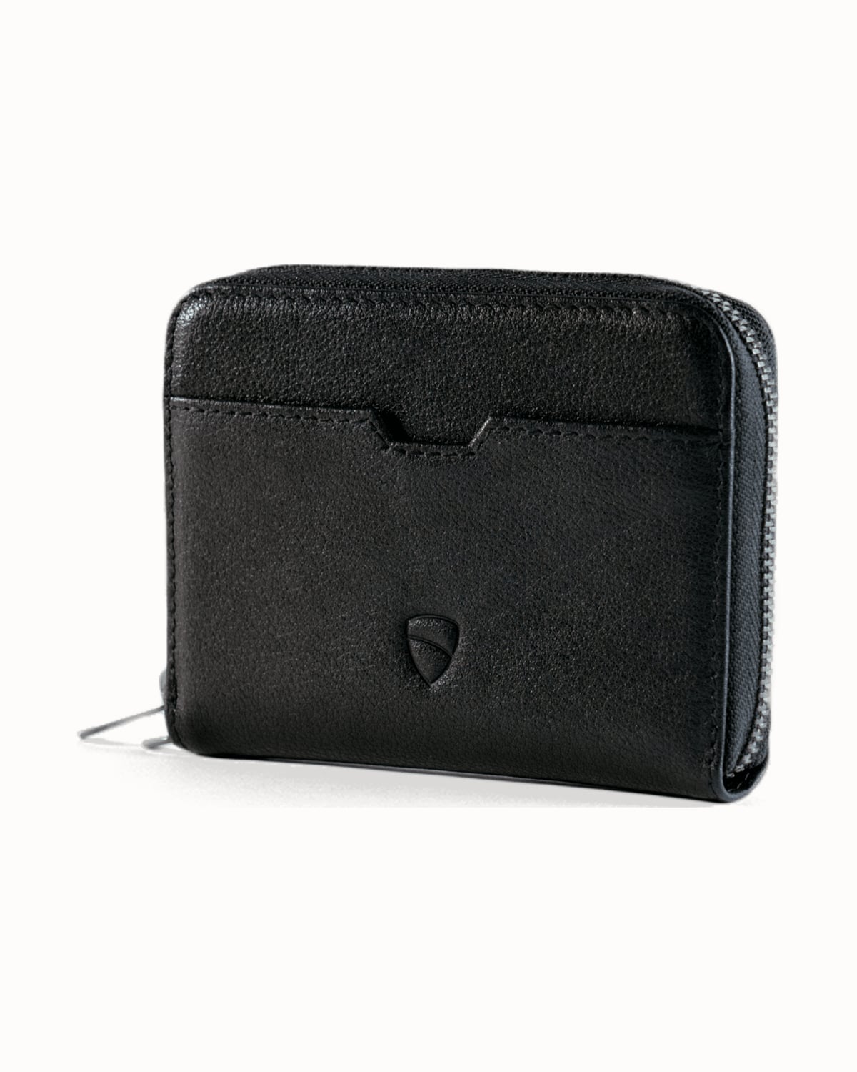 Vaultskin Mayfair zip wallet in black leather - Luxe Digital