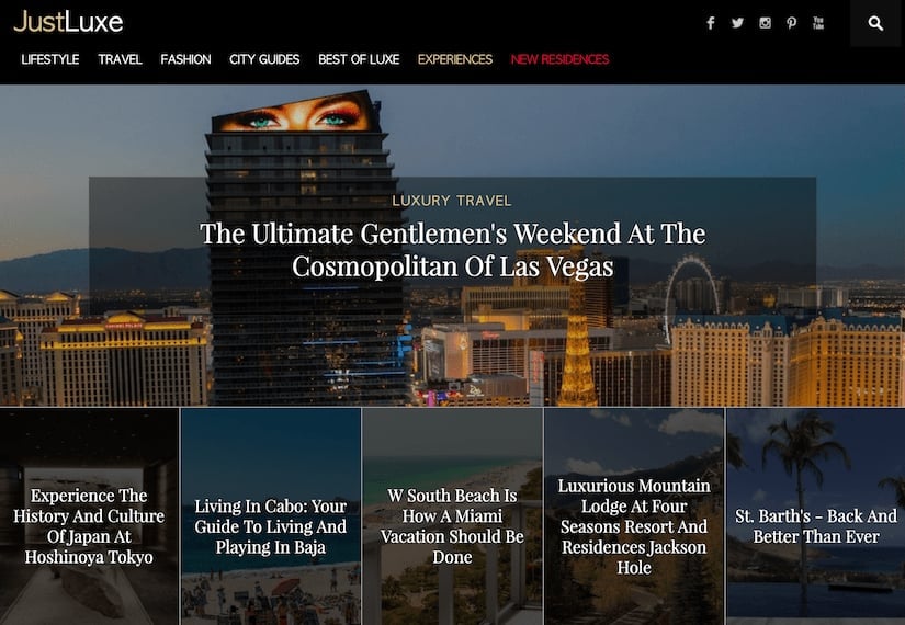 best luxury magazine JustLuxe - Luxe Digital