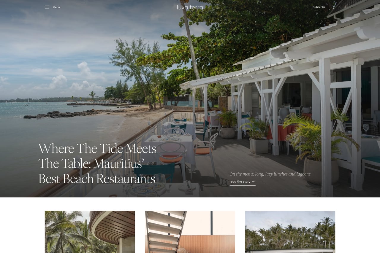 Luxa Terra homepage