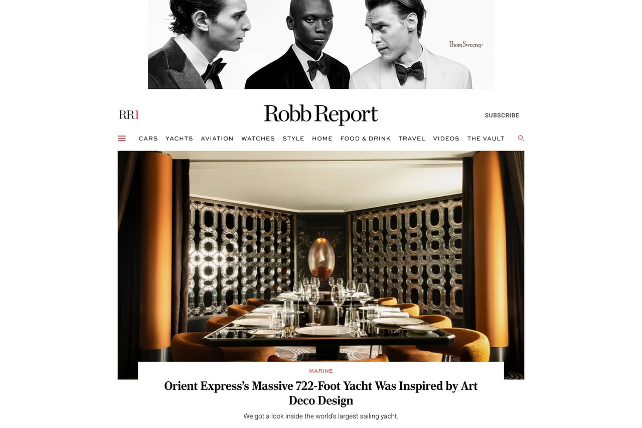 Robb Report homepage