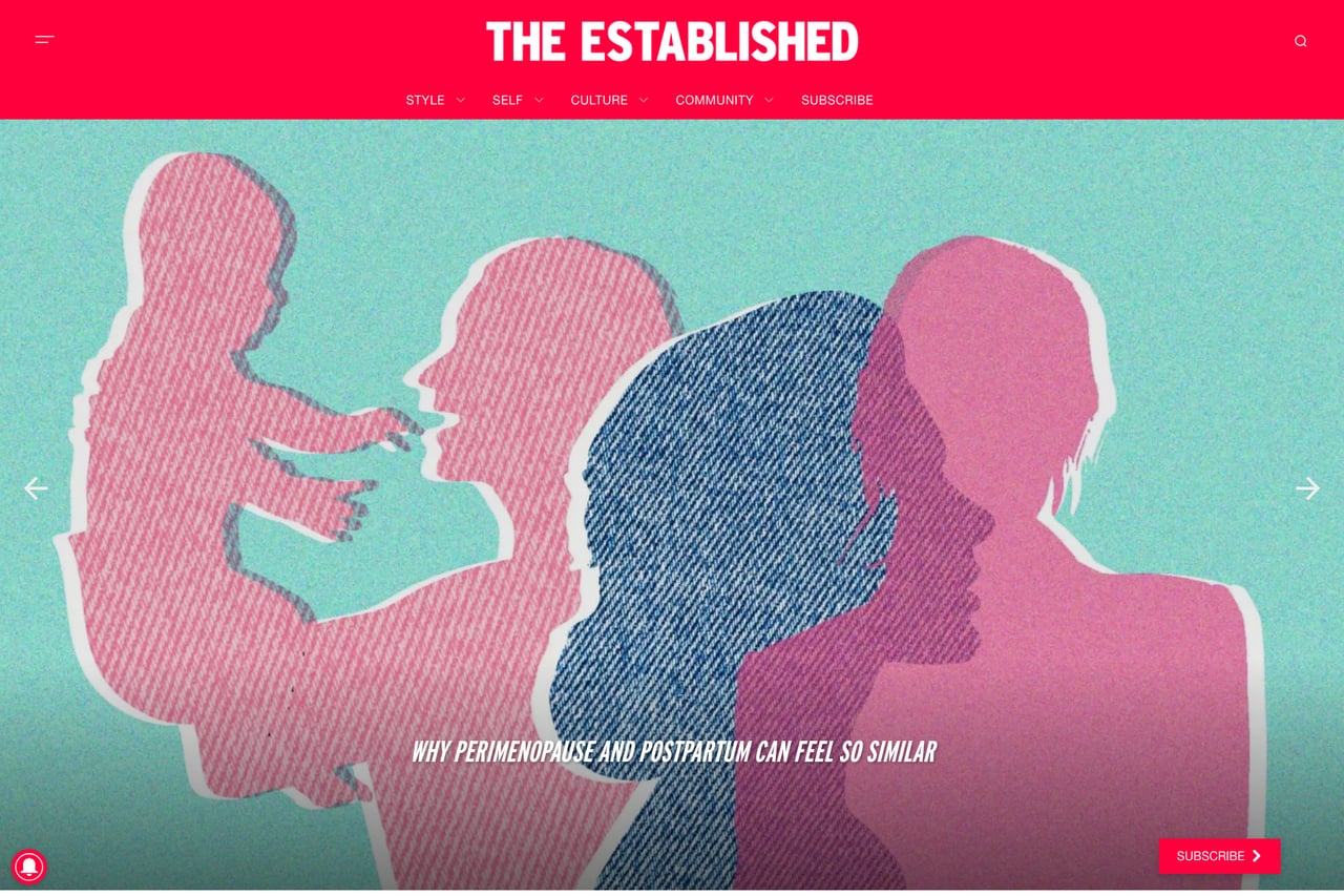 The Established homepage