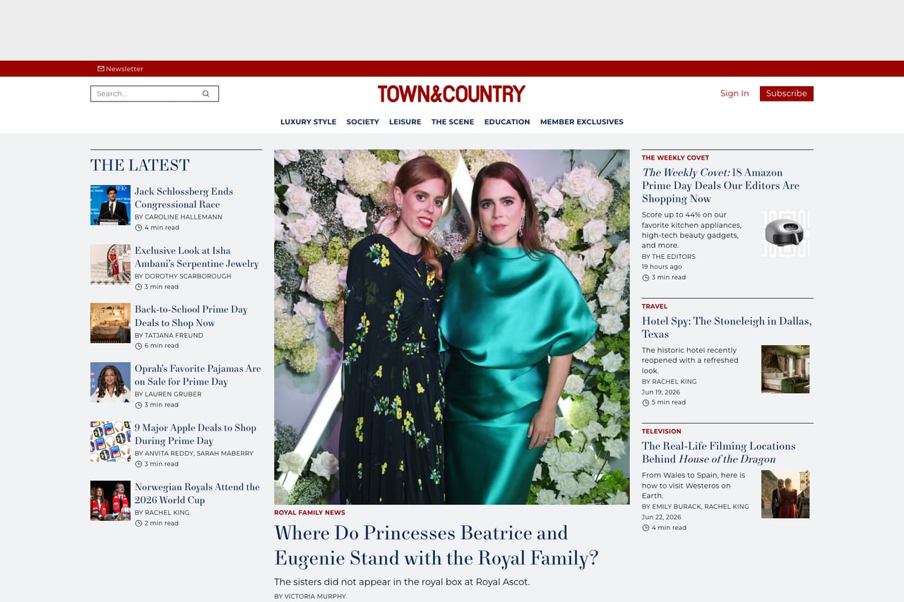 Town & Country homepage