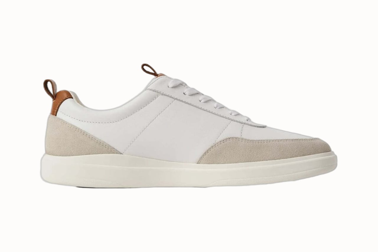 best white sneakers men amberjack the court - Luxe Digital