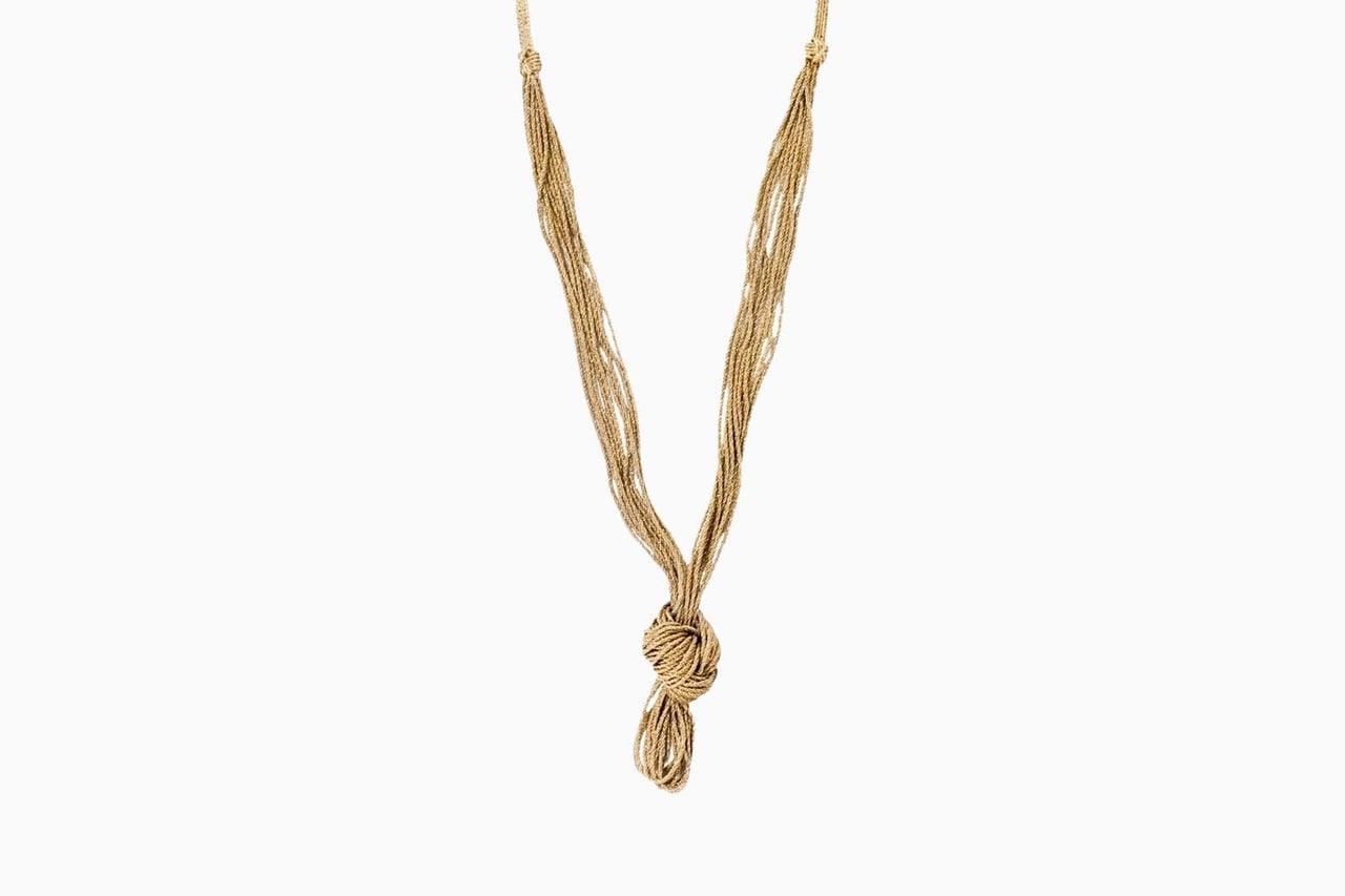 best necklaces women aurelie bidermann miki knotted long necklace review - Luxe Digital