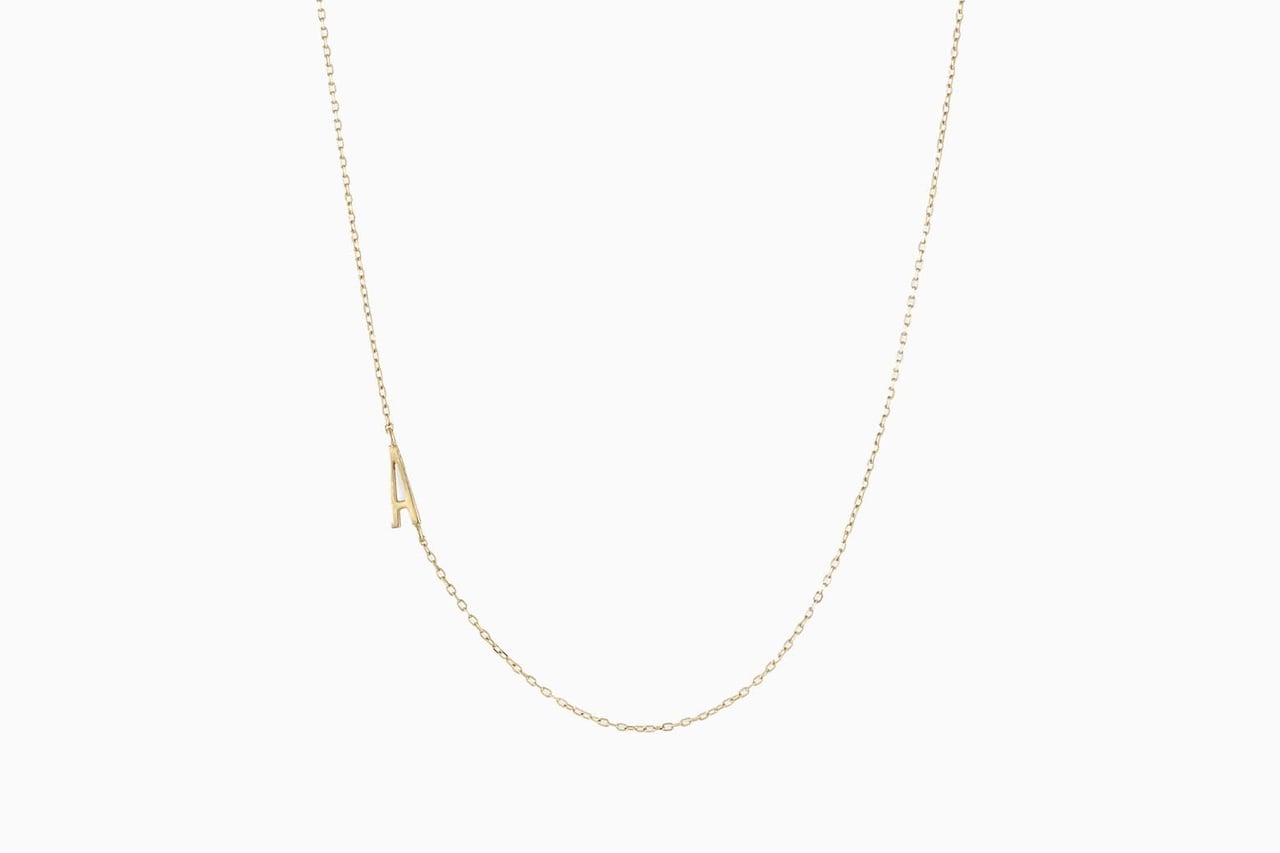 best necklaces women gorjana gold alphabet necklace review - Luxe Digital