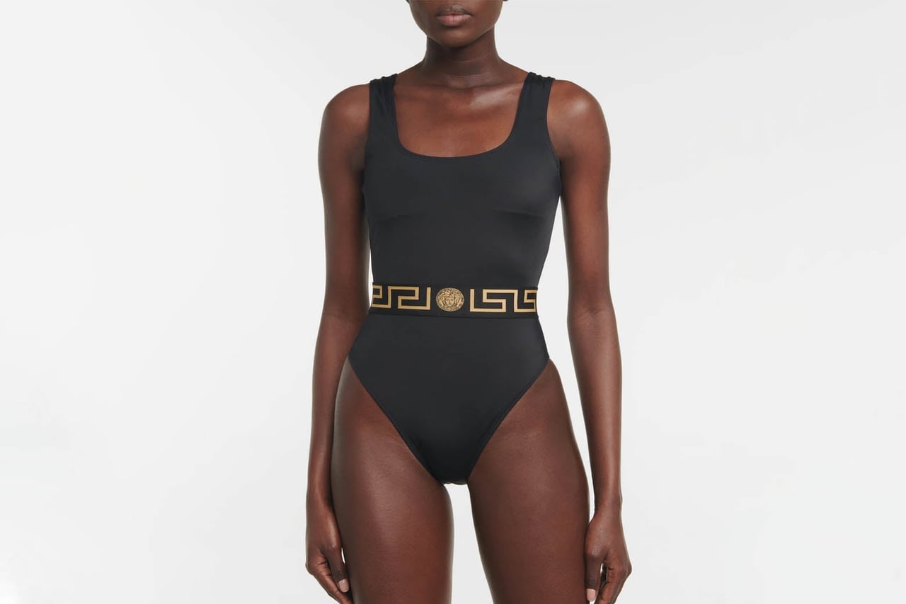 best one piece swimsuits versace greca review - Luxe Digital
