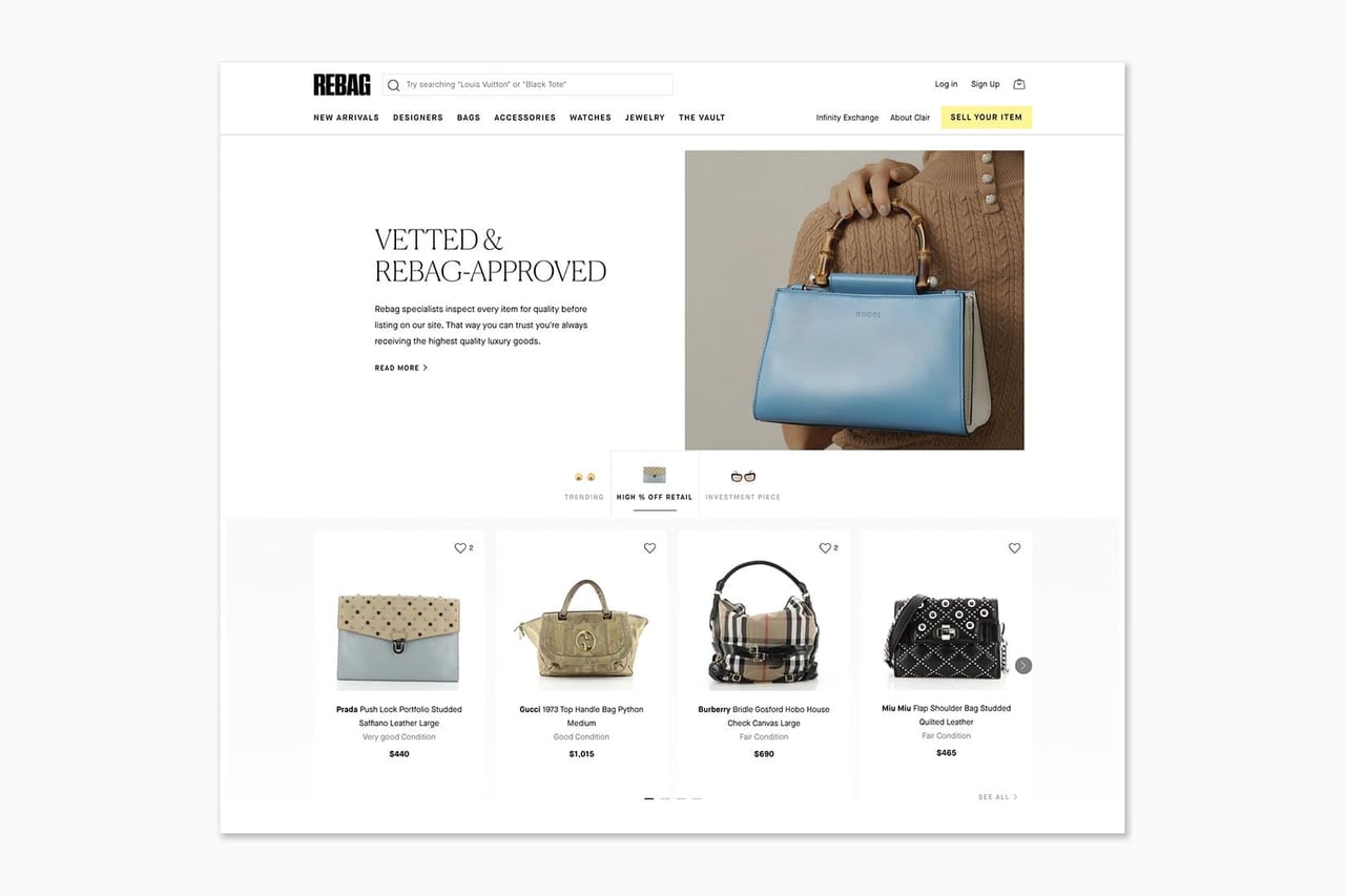best online shopping sites women Rebag - Luxe Digital