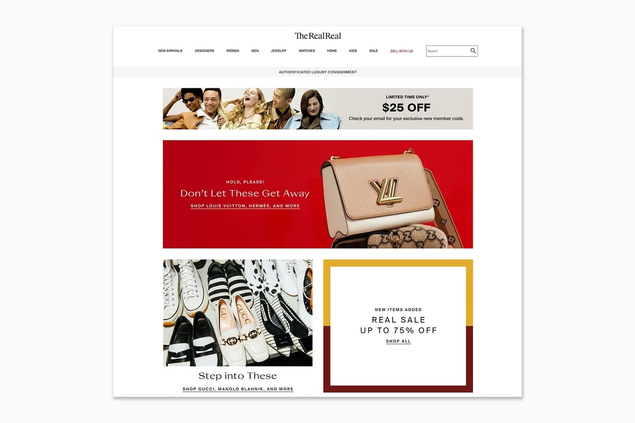 best online shopping sites women the realreal - Luxe Digital