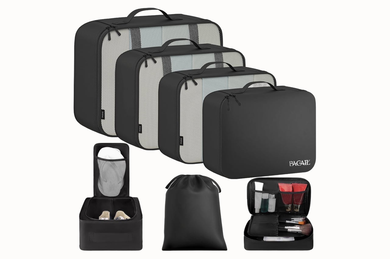 best packing cubes bagail eight-piece set - Luxe Digital