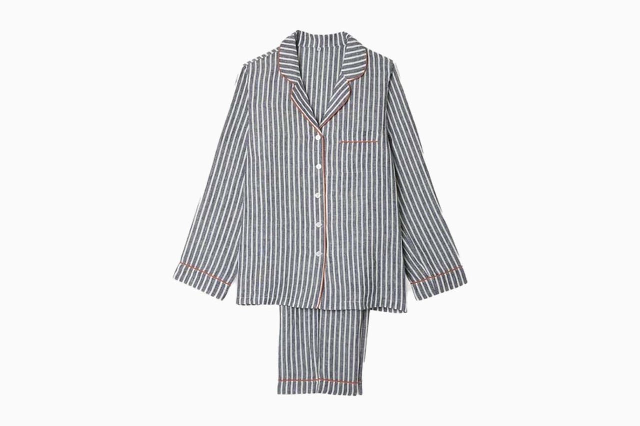best pajamas men piglet in bed midnight stripe review - Luxe Digital