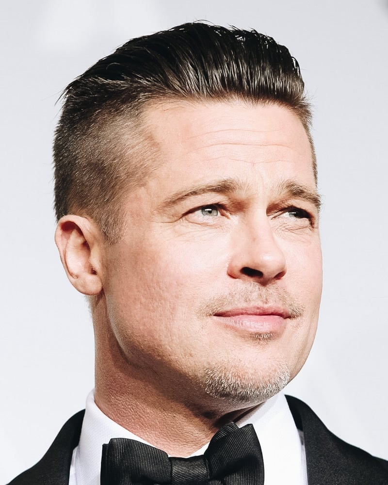 best short haircuts men classic combed back fade - Luxe Digital