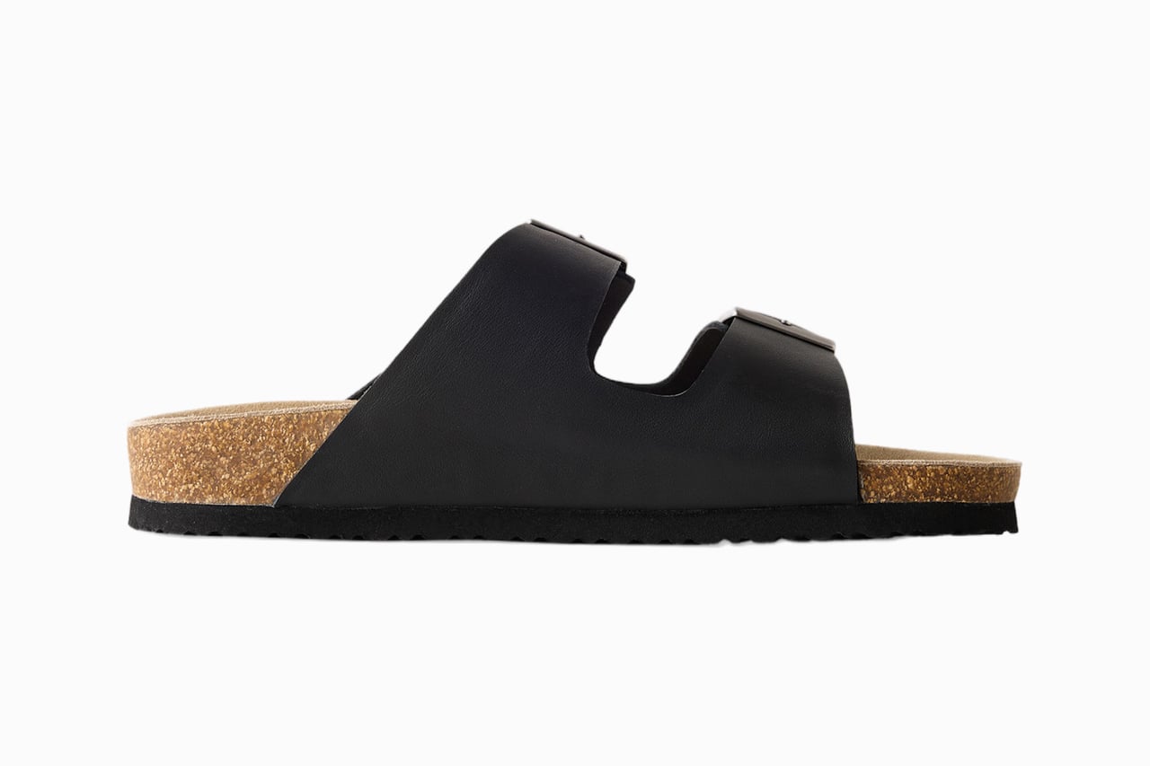 best slides women quince nappa leather double buckle slide review - Luxe Digital