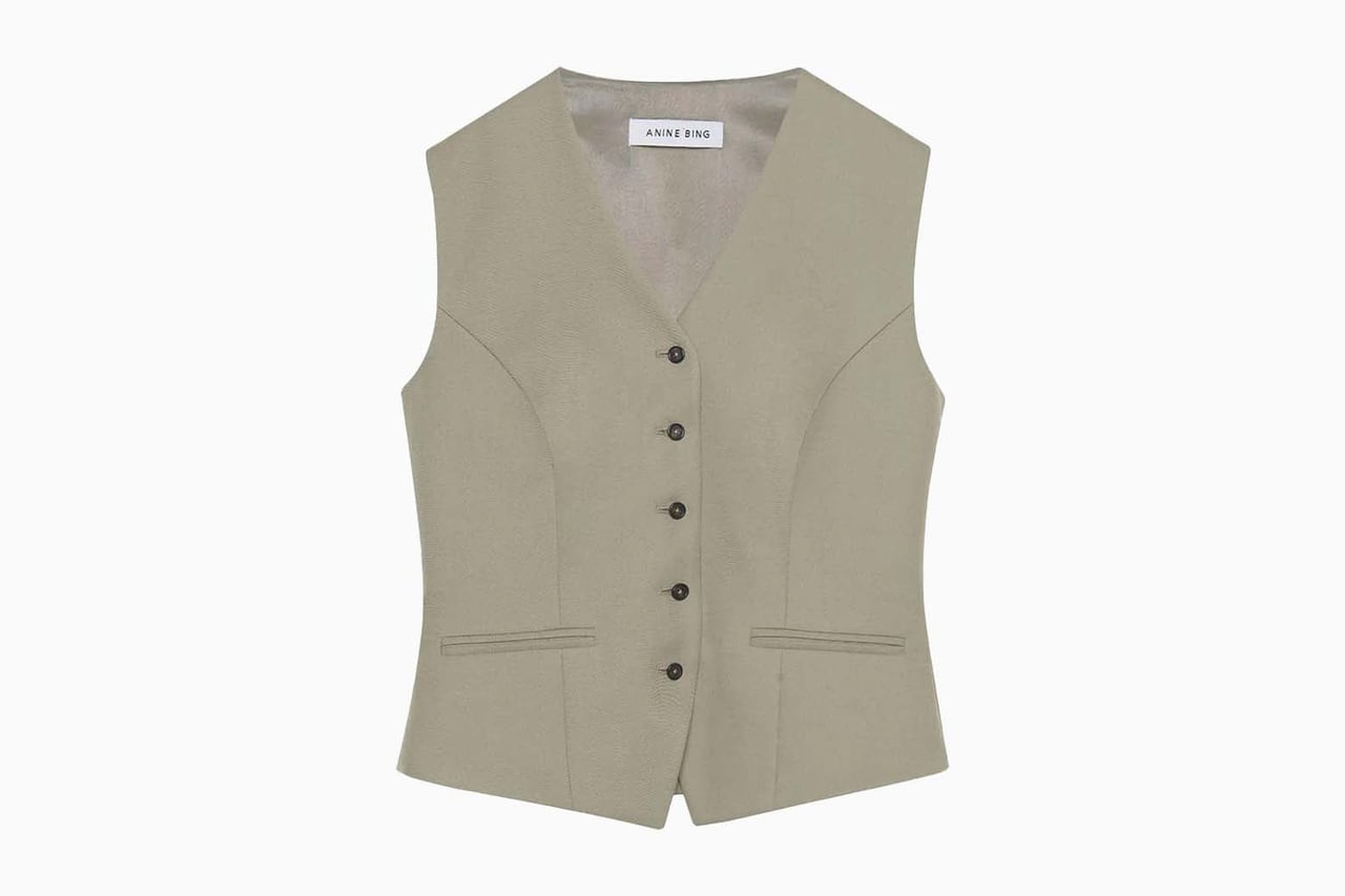 best suit vests women anine bing marina vest review - Luxe Digital