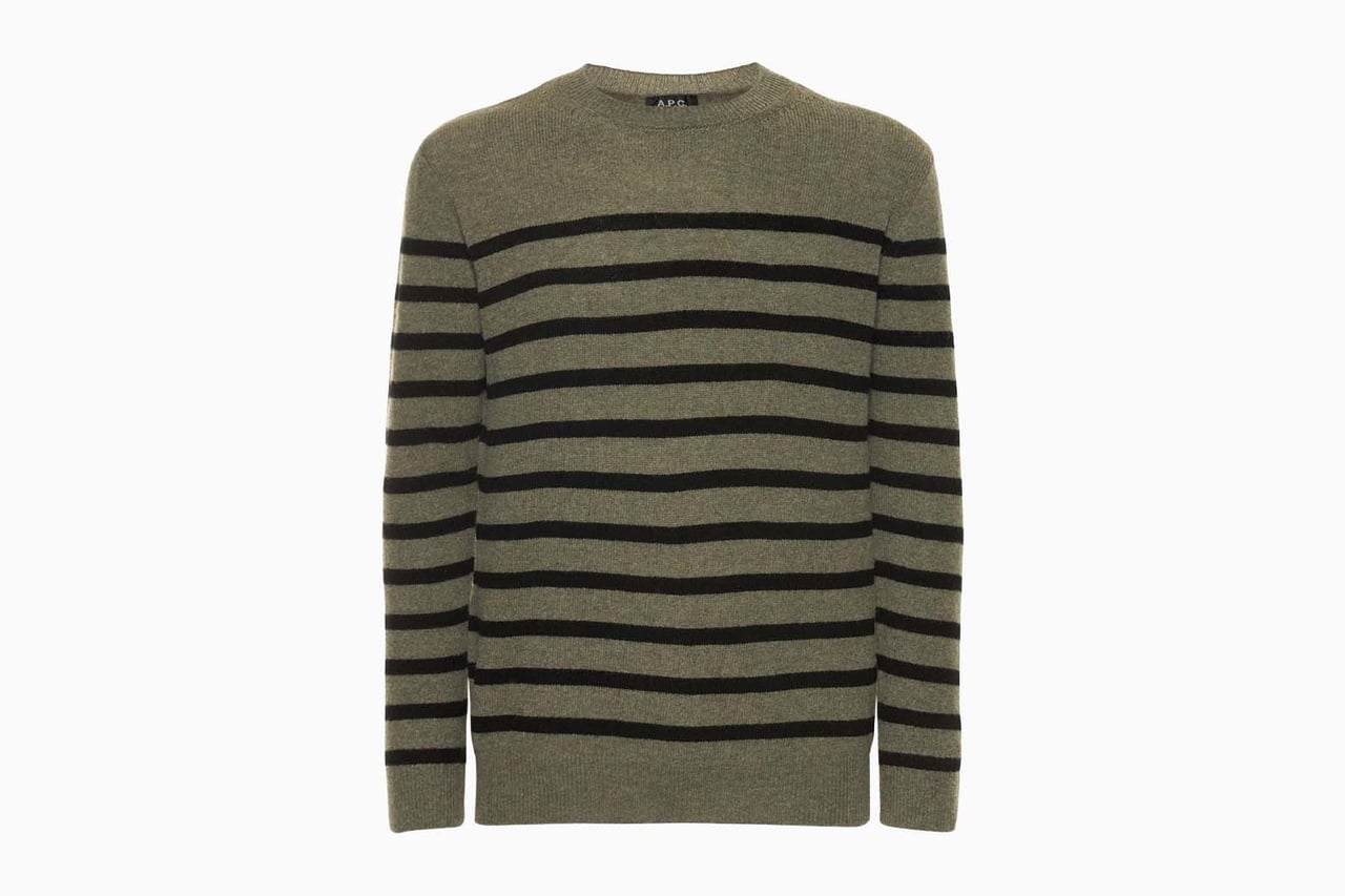 best sweaters men a p c striped review - Luxe Digital