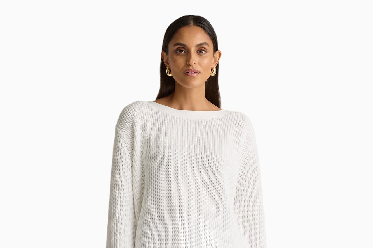 best sweaters women quince fisherman boatneck review - Luxe Digital