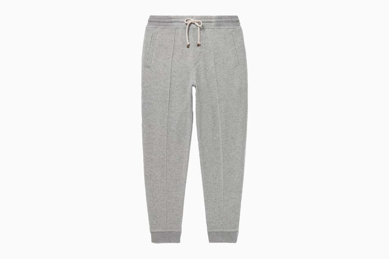 best sweatpants men brunello cucinelli tapered sweatpants review - Luxe Digital