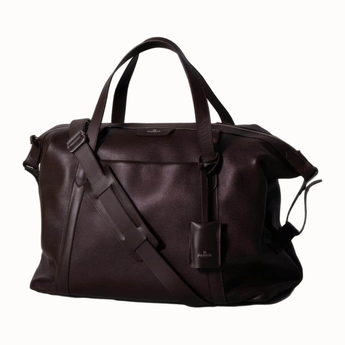 Harber London Leather Overnight Bag
