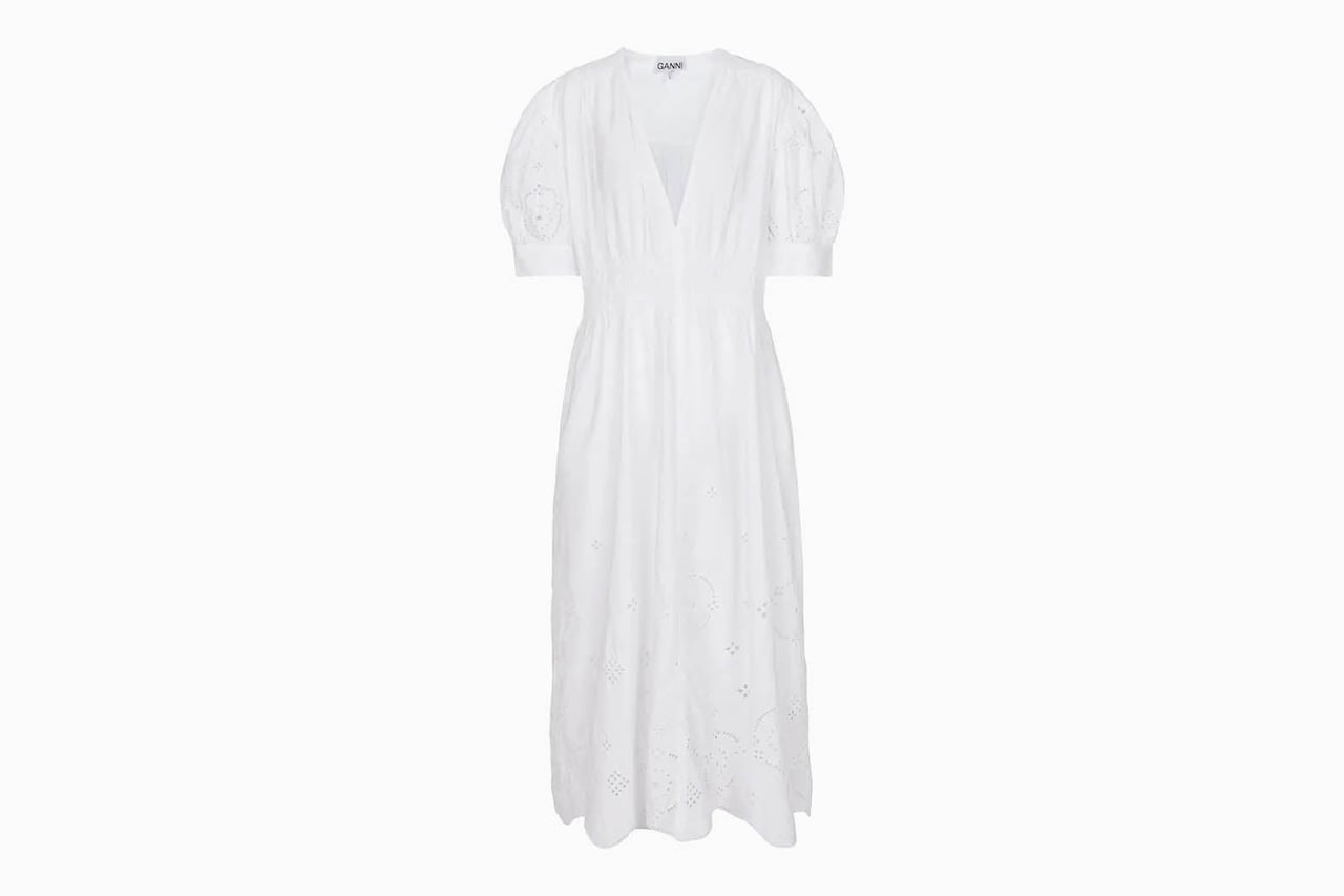 best white dresses women ganni review - Luxe Digital