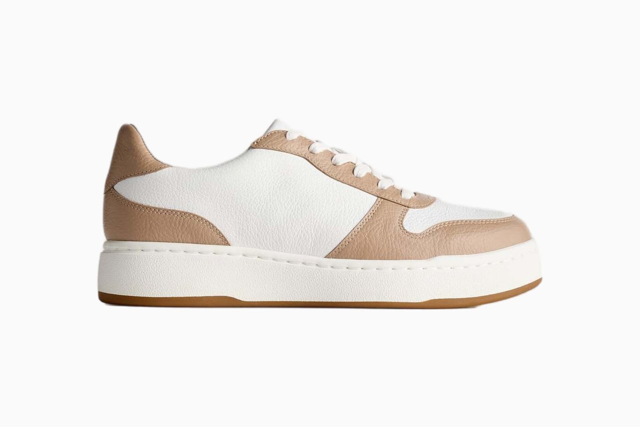 best white sneakers women quince comfort court sneaker - Luxe Digital