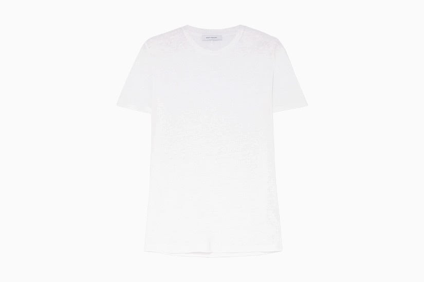 best white t-shirt women ninety percent linen tee luxe digital