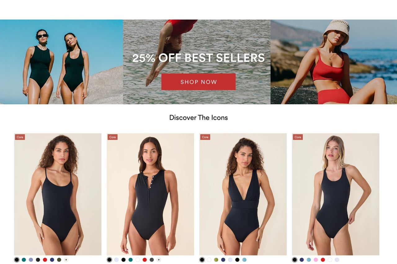 Andie Swim homepage