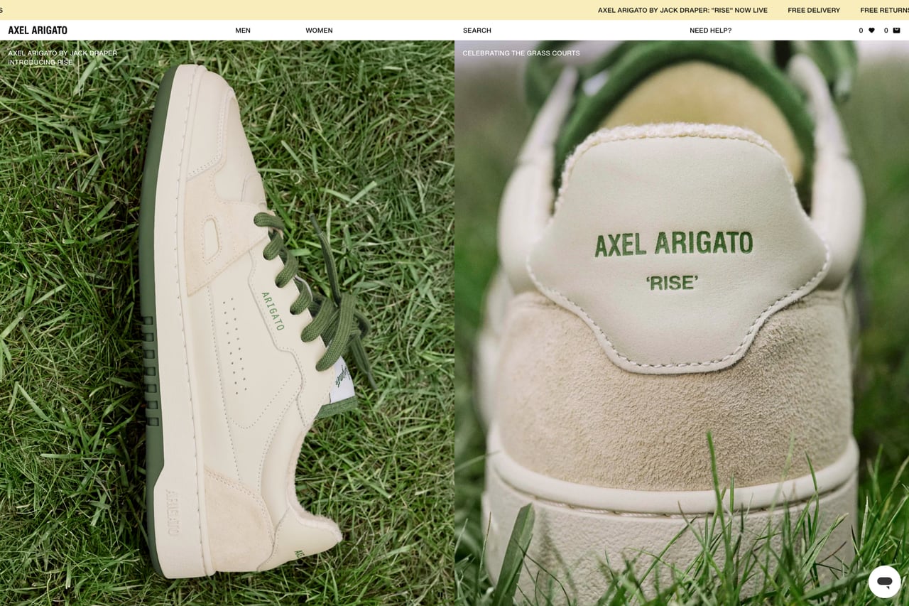 Axel Arigato homepage